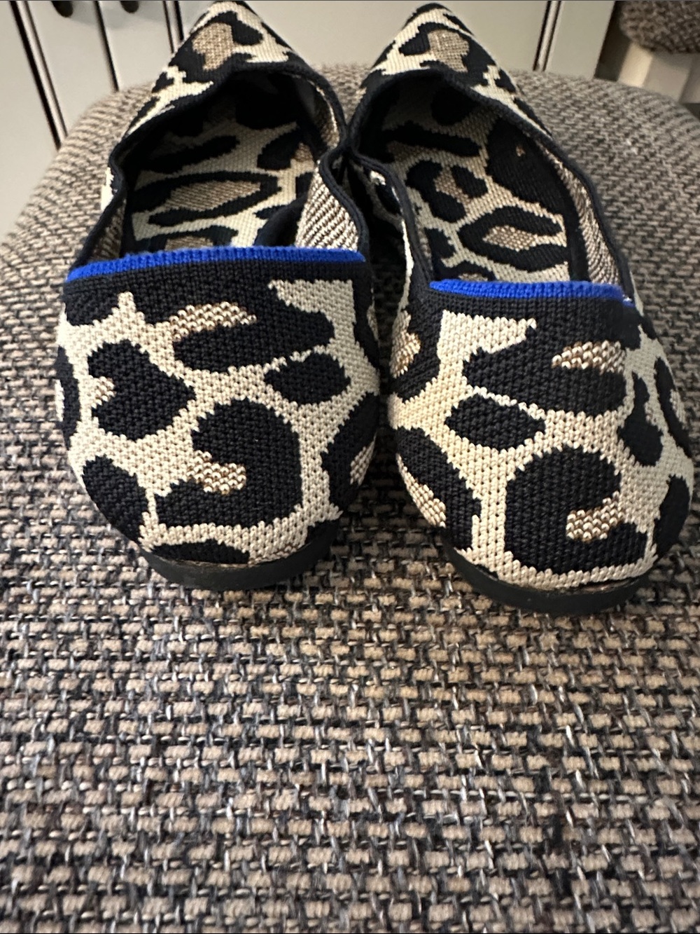 Rothy's Leopard Print Pointed Toe Flats - Black, Tan, Cream - Picture 3 of 4